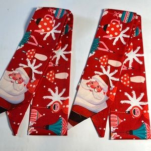 Two Christmas Thin Scarves / Hair Bands / Scarves- #771